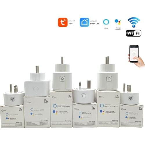 Socket Wifi Smart Plug UK EU USA Multi Plug Tuya Smart Life APP Control Works With Alexa Google Assistant Wifi/Zigbee Smart Plug