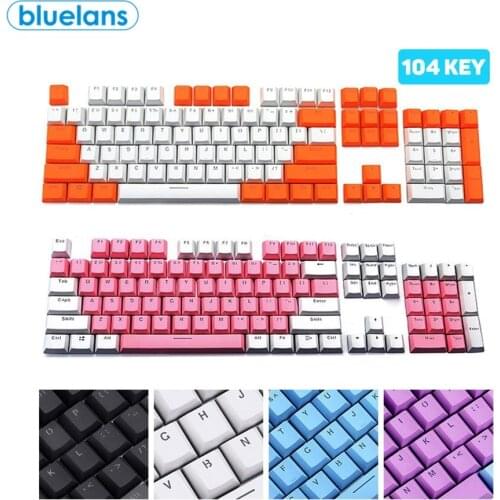 104Pcs/Set Universal Double Color Key Cap Keycaps for Cherry Mechanical Keyboard Keycap Keyboards Accessories Color Matching