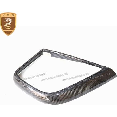 Car Interior Trim Dry Carbon Fiber Center Control Cover Surround Panel For Audi R8 2017