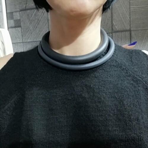 YD&YDBZ Multi Style Rubber Leather Charms Necklace For Ladies Punk Style Sweater Chain Pendant Choker Costume Jewelry Necklaces