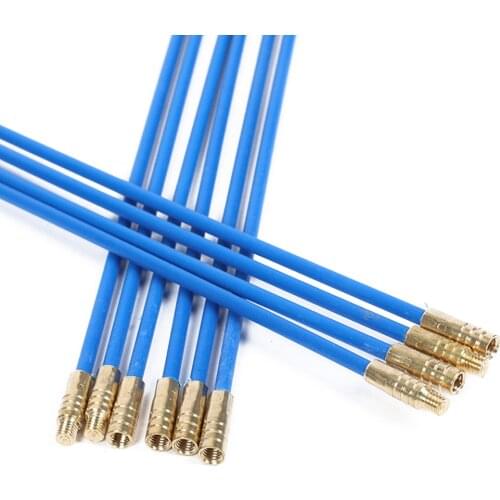 10pcs Conduit Accessories Pull Push For Installing Coaxial Wire Fish Tape Wall Blue Fiberglass Running Cable Portable Electrical