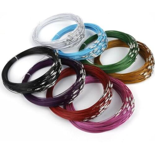 10pcs Steel Wire Ring Necklace-Handmade DIY Jewelry Making Accessories-Necklace cords-Bracelet Ring Clothing Anti-theft Wire