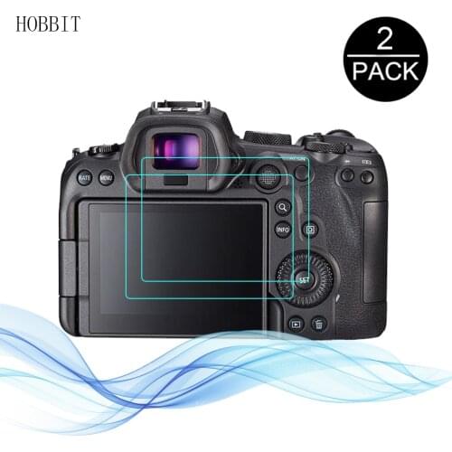 2pcs For Canon EOS R6 R5 Digital Camera LCD Anti-Scratch Water-proof Film 2.5D 9H Clear Tempered Glass Screen Protector EOS R6