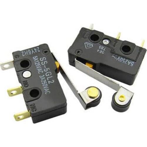 2pcs SS-5GL2 micro switch contact button 3 pins switches 5A 125V AC/ 3A 250V AC wholesale price