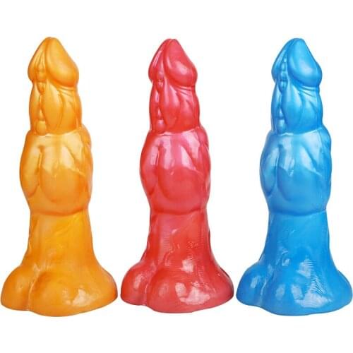 2021 Dildo Colorful Special-Shaped Penis Strong Suction Stability Anal Plug Men Masturbate Woman Sex Toys Store