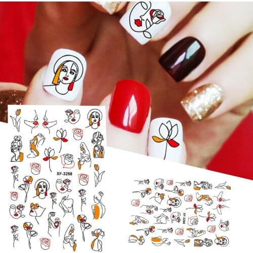 3D Nail Stickers DIY Manicure Nails Decoration Nail Foils Sexy Girls Pattern Long-lasting Unique Nail Tools Girls Fashion Tools