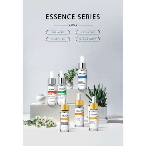 MSLAM Snail Anti-Wrinkl Tea Tree Essence Anti-Aging Hyaluronic Acid Pure 24K Gold Whitening Vitamin C Serum Face Skin Care 6pcs