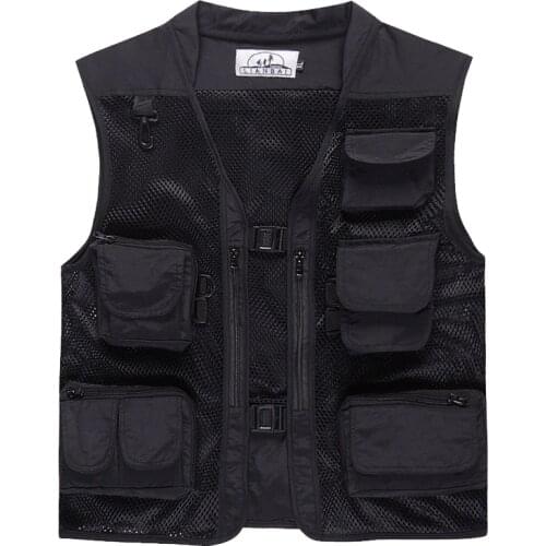 8 Styles Summer Outdoor Men Camouflage Mesh Photography Vest Multi-pocket portable Breathable Quick Dry Light Fishing Vest