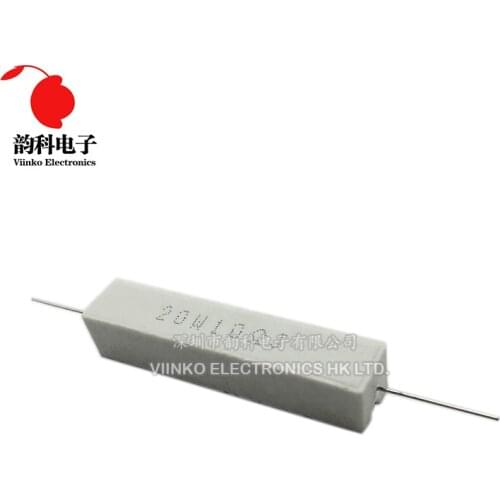 1pc 20W 5% Cement Resistor Power Resistance 0.1 ~ 10K 0.1R 0.5R 10R 50R 0.22 0.33 0.5 1 2 5 8 10 20 22 30 50 100 1K 1.5K 2K ohm