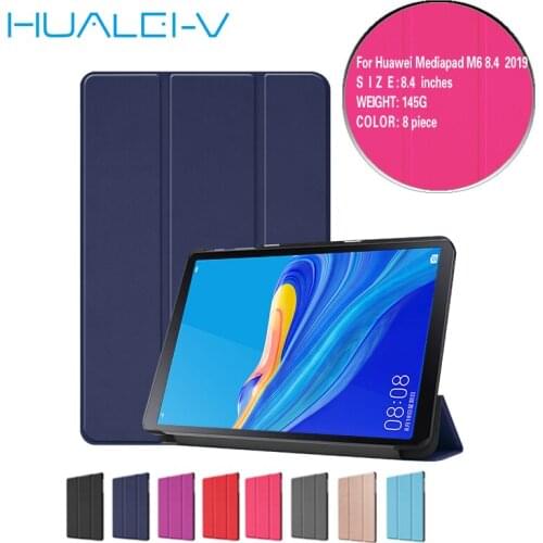 For Huawei Mediapad M6 8.4" Auto Sleep/Wake case with Alexa display tablet Leather For Huawei Mediapad M6 8.4 2019 tablet Cover