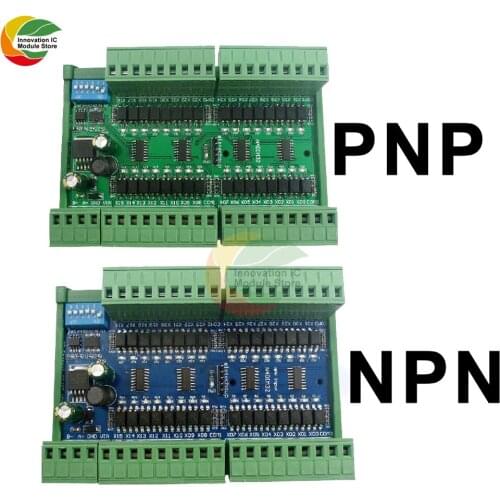 32ch PNP NPN Isolated Digital Input RS485 Modbus Rtu Controller DC 12V 24V PLC Switch Quantity Acquisition Board