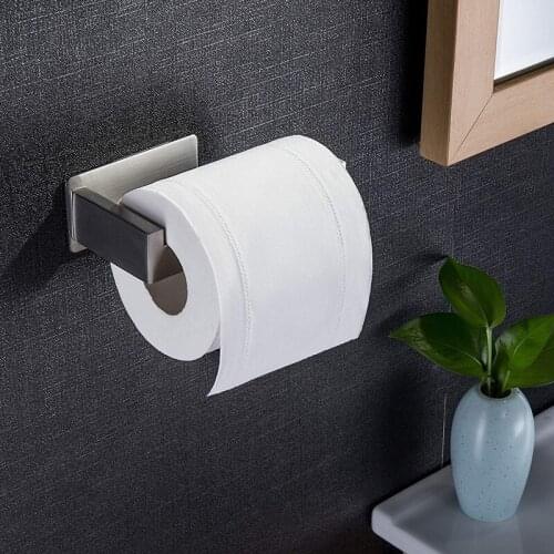New Stainless steel punch-free black toilet paper holder kitchen roll paper holder paper towel holder