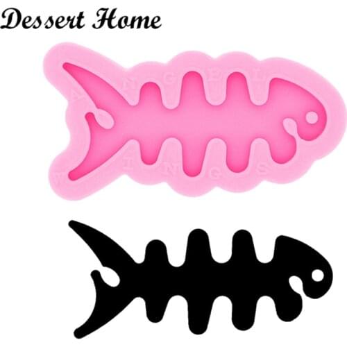 DY0471 Shiny Resin Fish bone Earring Mold , Silicone Mould for Epoxy Resin, Keychain Molds DIY jewellery making