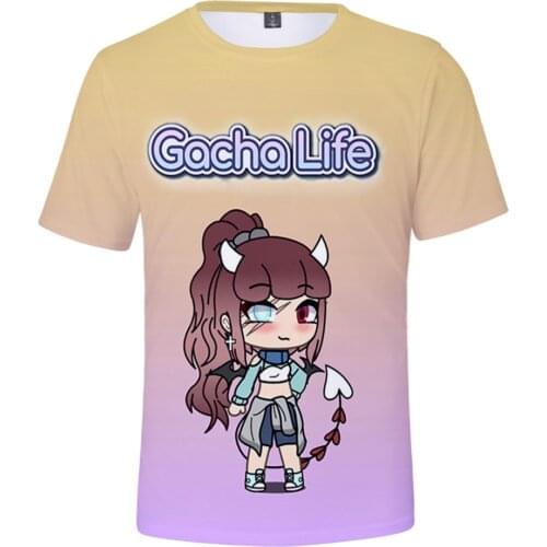 Game Gacha Life 3D T Shirt Women Men Boys Girls Summer Fashion Short Sleeve Funny Tshirt Graphic Tees Streetwear Kawaii Clothes