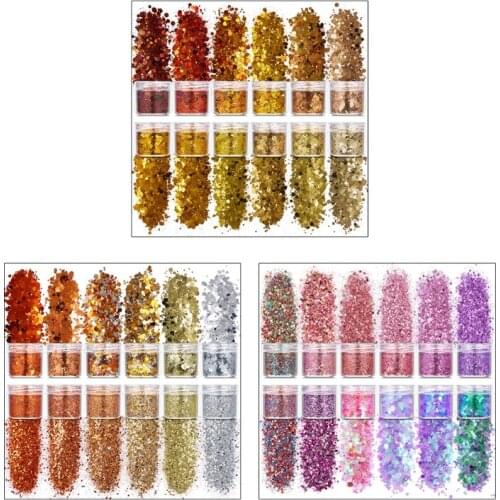 12 Colors Holographic Makeup Powder Sequins Suitable for Facial Hair Body Nails