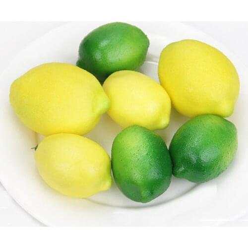 5pcs artificial fruit Plastic Fake Fruit artifical lemon&artificial plastic fake simulated lemon