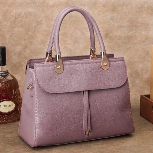 Hot Selling! Luxury Genuine Leather Handbag Ladies Messenger bags Tote Designer Cowhide Solid Womens Shoulder Crossbody bags