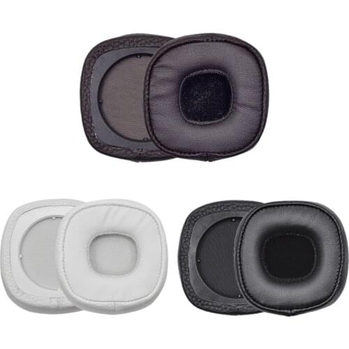 Top Deals PU Leather Ear Pads Foam Earmuffs Ear Cushion with Clip Replacement for Marshall Major III 3 Headphones
