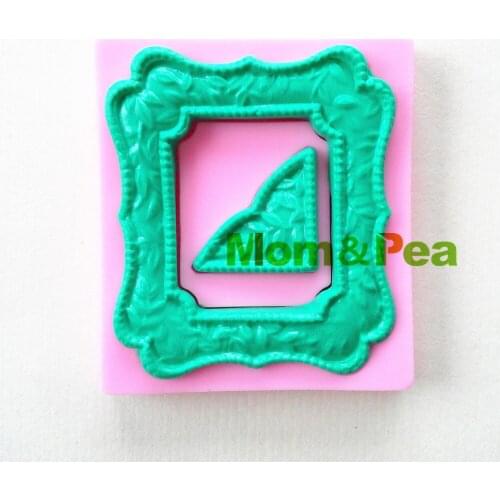 Mom&Pea 0925 Free Shipping Frame Shaped Silicone Mold Cake Decoration Fondant Cake 3D Mold Food Grade