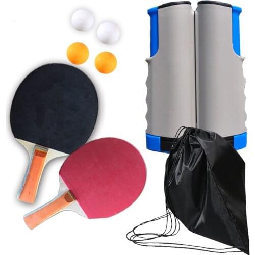 Table Tennis Racket Set Portable Table Tennis Racket Sturdy Plastic Telescopic Rack Set 4 Table Tennis