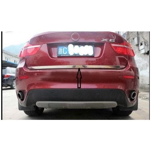 Stainless Steel Rear Trunk molding Lid Cover trim for BMW X6 E71 2009-2013