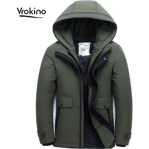 2020 new Mens winter thick warm down jacket Fashion casual hooded down jacket Brand mens clothing