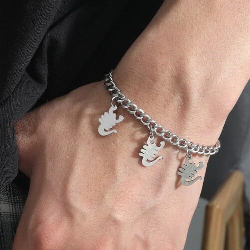 316Stainless Steel Adjustable Men&Woman Bracelet The Scorpion Pendant Summer Trendy Accessories