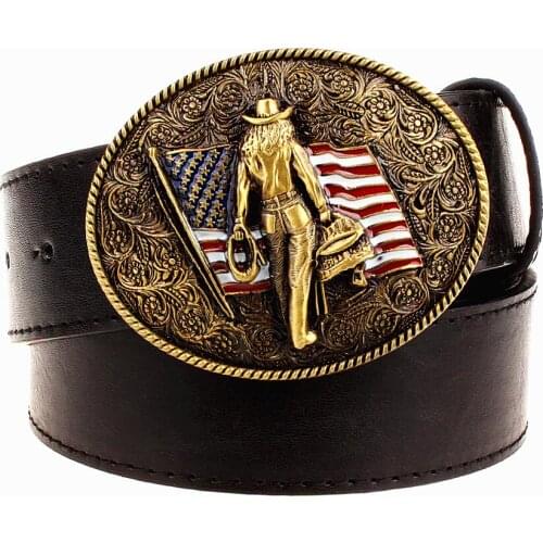 Wild Personality Mens belt metal buckle colour western cowboy belts American cowboy style trend belt for men gift free shipping