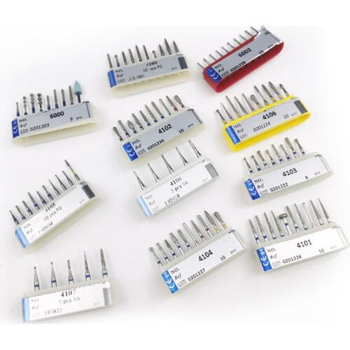 Dental Laboratory Materials High Speed Handpiecess Composite Polishing FG Diamond Bur Set Diamond Burs Kit