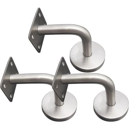 TOP 3PCS Elegant Replacement Handrail Bannister Stair Rail Supports Brackets for Hotel Gym Villa Restaurant Office Building