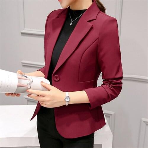 2019Spring Summer New Jacket Loose Self-Cultivation Large Size 2XL Small Suit Jacket Suit Collar Fashion Casual Suit Female A159