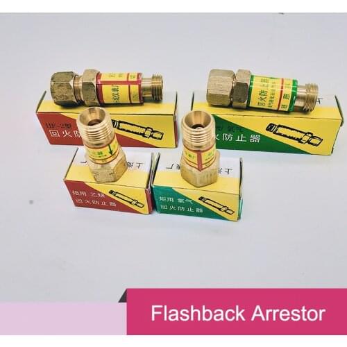 1pair Oxygen Acetylene Flashback Arrestor Check Valve Flame Buster For Pressure Reducer Regulator welding cutting torch