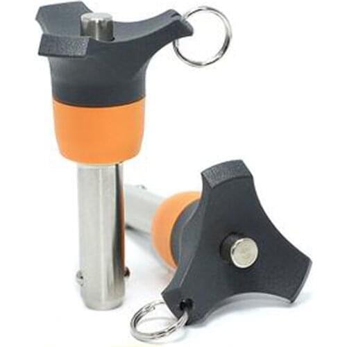 1pcs D10 Diameter Stainless Steel Ball Head Locking Positioning Pin Black Nylon 6 Knob Plunger BLP Push Button Quick Pull