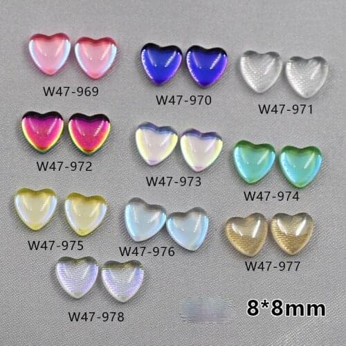 10pcs Nail accessories DIY accessories mirage flow heart-shaped candy nail paste high-grade nail diamond nail gems decorations