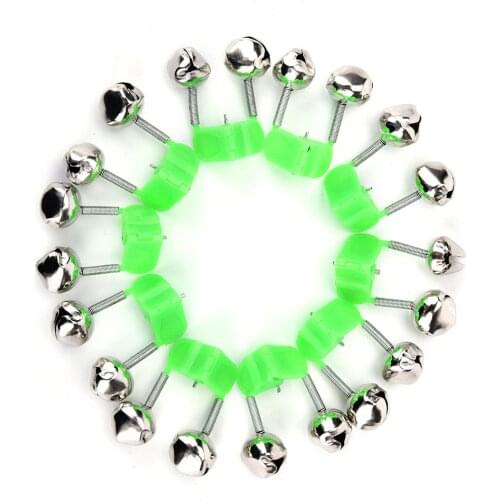 HOT!10Pcs/Set Rod Tip Clamp Fishing Pole Fish Bite Lure Alarm Alert Twin Bell Ring Clip Fishing Accessories new