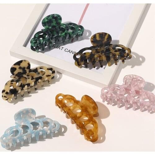 2021 New Claw Clip Acetate Hair Clips for Women Elegant Colorful Solid Color Girls Hair Barrettes Hair Clips Hair Accessories