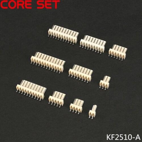 50pcs/lot KF2510 KF2510-2/3/4/5/6/7/8/9/10/11/12A 2.54 mm Male Connector Pin Header 2.54mm