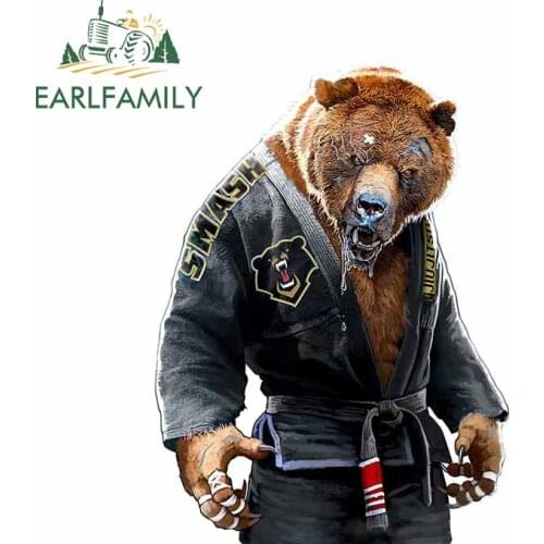 EARLFAMILY 13cm x 10cm for Grizzly Jiu Jitsu Vinyl Car Stickers Air Conditioner Fine Motorcycle Room Waterproof Vehicle Decal
