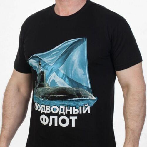 T-shirt Submarine Fleet Navy T-Shirts Army Military Russian Russia S-3XL
