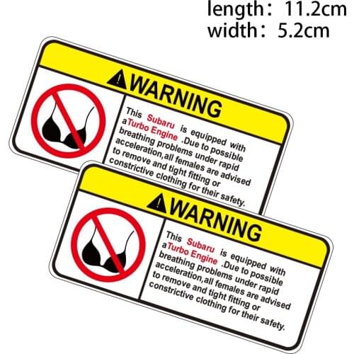 KODASKIN 2 Pieces 2D Warning to all female passengers Sticker Decal Emblem