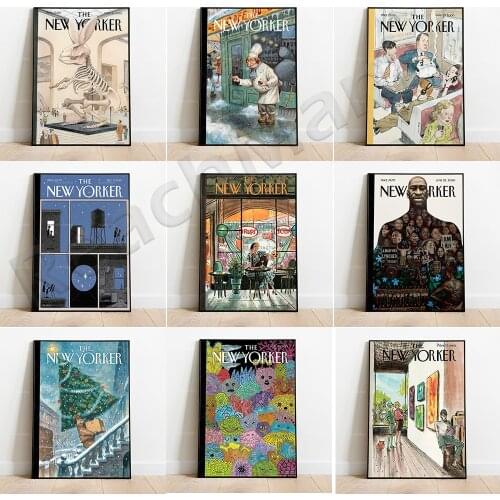 Summer Time-New Yorker magazine cover art printing, bookstore art, New Yorker posters, vintage art magazine decoration posters