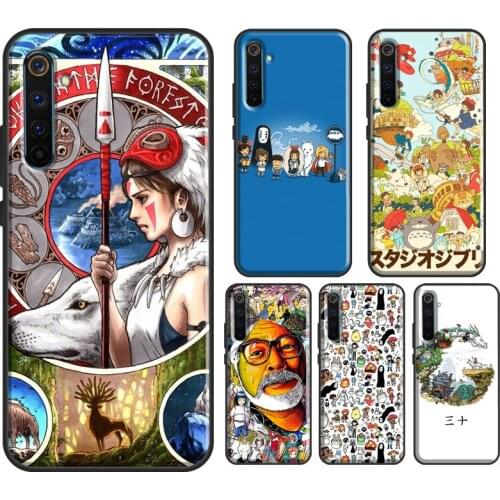 Cartoon Studio Ghibli Totoro Case For OPPO Reno4 Pro A9 For OnePlus 8 7 Pro Nord For Realme 6 X2 X7 Pro C3 XT Coque