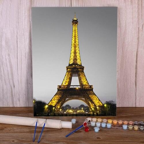 Black And White Landscape DIY Painting By Numbers Set Oil Paints 40*50 Painting On Canvas Home Decoration Adults Drawing