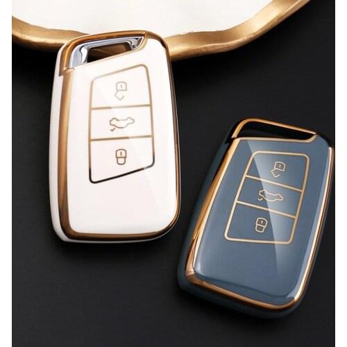 2021 New Soft TPU Car Key Case Cover for Volkswagen VW Golf 7 MK7 Tiguan Mk2 for Skoda Octavia A7 Kodiaq 2017 2018 2019