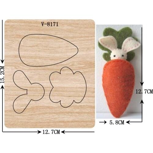 New Carrot, rabbit wooden dies cutting dies for scrapbooking Multiple sizes V-8171