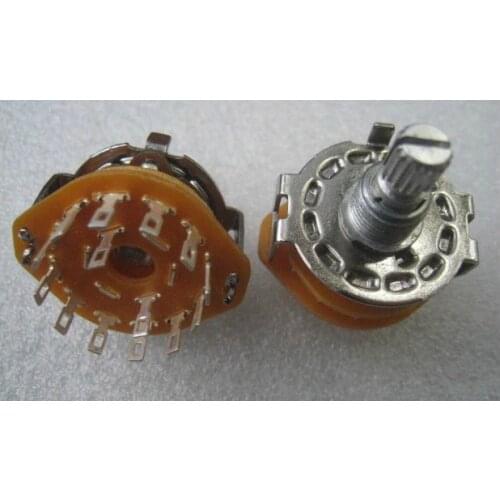 Original new 100% import wizard wave band rotary switch cabinet signal conversion switch 2 knife 6 gear 15pin connector