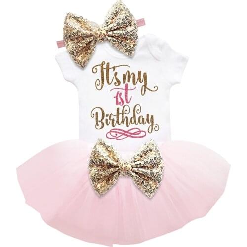 Dress for Girl First Christening Gown 1st Birthday Party Girls Dress Baby Clothing Toddler Clothes Infant Vestido Christmas