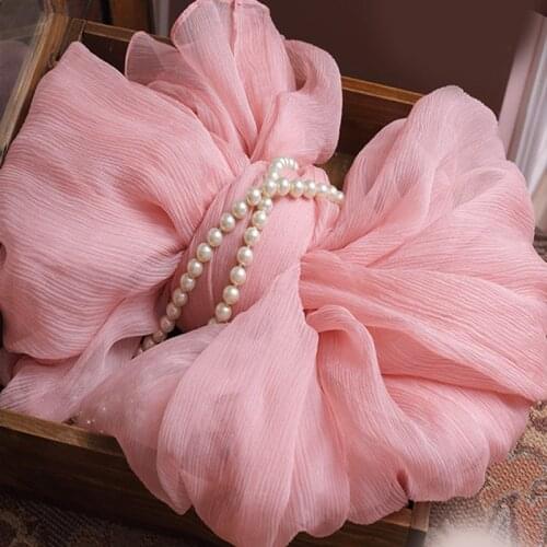 Oversize Muslim Plain Hijab Women Silk Feeling Chiffon Scarf Solid Foulard Pashmina Scarves Headscarf Shawls and Wrap For Ladies