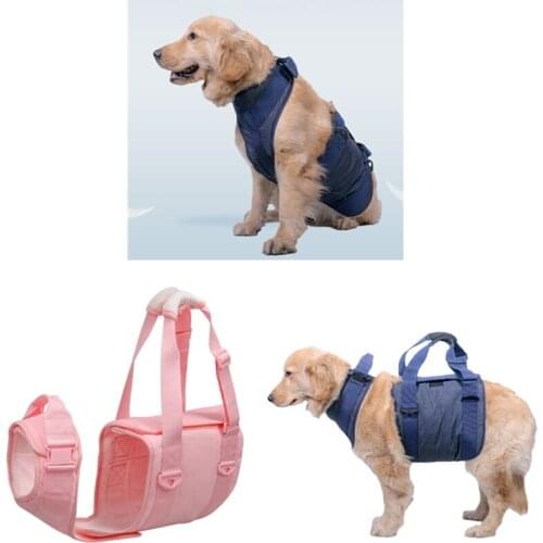 Pet Dog Lifting Harness with Handle Front and Rear Set Heavy Duty Outdoor Pet Vest Harness Assist for Walking and Training C42