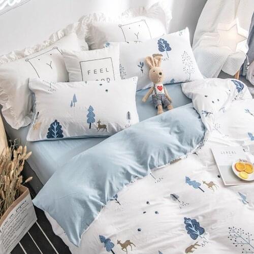 Nordic Simple Bedding Set Bedclothes Bed Linen Single Double Queen Comforter bedding sets King size Adult Cover Sets